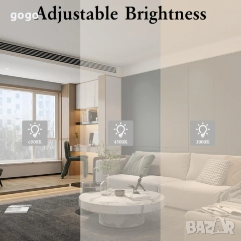 Модерен LED таванен вентилатор с осветление, снимка 8 - Лед осветление - 49508446