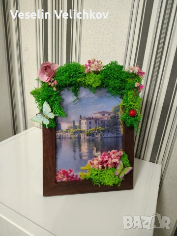 Ръчна изработка със скандинавски мъх на картини, снимки, пейзажи, снимка 2 - Декорация за дома - 54176956