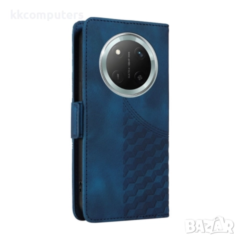 Honor Magic7 Lite 5G Rhombus Texture Magnetic Wallet Кожен Калъф и Протектор, снимка 7 - Калъфи, кейсове - 52623865