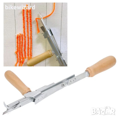 Ръчен инструмент за туфтинг на килими – дръжка от буково дърво НОВО, снимка 4 - Други инструменти - 53238510