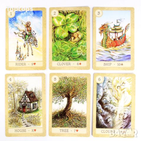 Ленорман карти:Tanis Lenormand & Pagan Lenormand & Fairytale Lenormand, снимка 5 - Карти за игра - 45283447