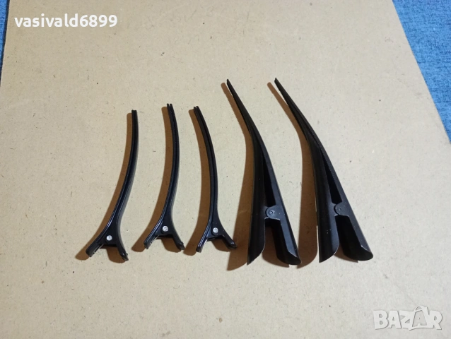 Лот от 5 броя фризьорски щипки 