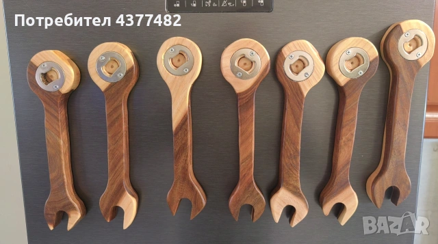 Отварачка с магнит, дървена, снимка 3 - Декорация за дома - 53880004