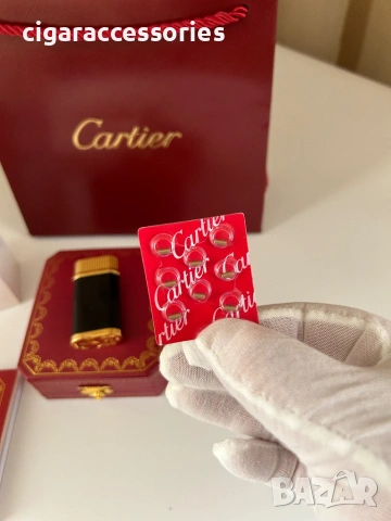 Луксозна запалка Cartier с кутия и сертификат, снимка 6 - Запалки - 53438993