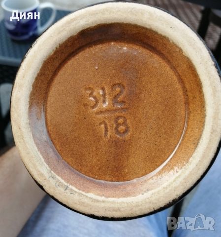Немска керамична ваза глазирана , снимка 7 - Вази - 45357893