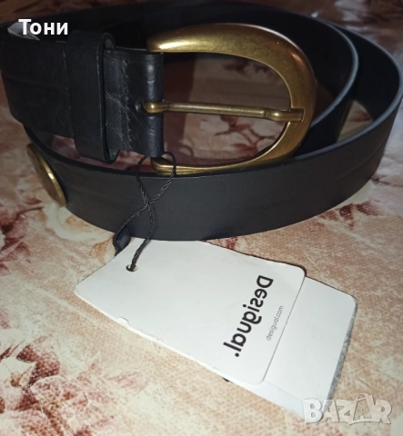DESIGUAL Оригинал Нов Дамски Колан от Естествена Кожа с Етикет 110см. , снимка 4 - Колани - 52703290