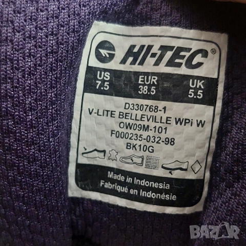 Туристически обувки HI-TEC V-Lite Belleville номер 38 ,5 водоустойчиви , снимка 8 - Други - 52369982