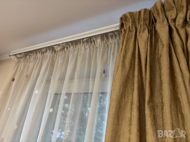 Комплект готови пердета-6 метра с двойна алуминиева релса-3 метра, снимка 7 - Пердета и завеси - 51999551