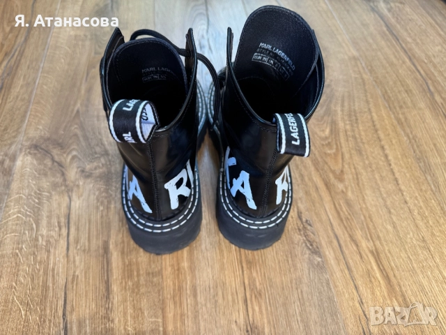 Кожени боти - Karl Lagerfeld - 39 номер, снимка 10 - Дамски боти - 52955255