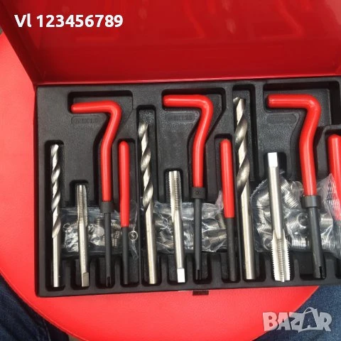 Комплект за възстановяване на резби - 88 части, снимка 2 - Други инструменти - 50772640