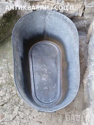 Старо Соц Подцинковано Бебешко Корито / 4 кг. , снимка 3 - Антикварни и старинни предмети - 52250330