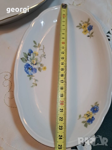 3 елипсовидни порцеланови плата 32/5, снимка 5 - Аксесоари за кухня - 53219361