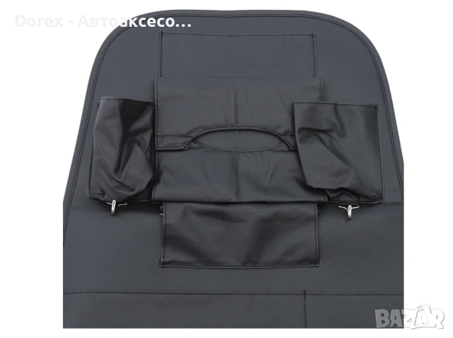 Органайзер за автомобилна седалка от черна еко кожа с 7 джоба – премиум дизайн, снимка 3 - Аксесоари и консумативи - 53798019