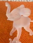 vintage satin glass miniature elephant .Vigo Canada, снимка 3