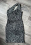 Нова къса тъмно сива рокля с пайети, снимка 1