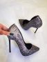 💥💯Уникални Дамски Обувки На Ток Брокат Различни Цветове💯💥, снимка 1 - Дамски обувки на ток - 45298240