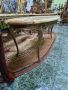 Прекрасна антикварна белгийска бронзова маса с оникс , снимка 4