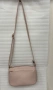 Дамска чанта за през рамо - млечно-розов цвят, снимка 5