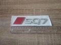 емблема Audi SQ7 нов стил сребристо с червено, снимка 2