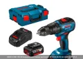 BOSCH GSB 18V-50, акумулаторен безчетков винтоверт, ударен, 18V, зарядно, 2х5Ah и куфар L-boxx, снимка 1