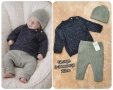 Нов бебешки плетен комплект Джордж за момченце 0-3 месеца и ръст 56см, снимка 1