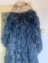 Лукс кожено палто синя лисица, снимка 2