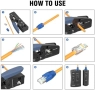 Нов Комплект RJ45 кримпер с тестер, Cat6/Cat6a конектори и куплери, снимка 6