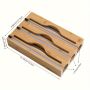 Дървена поставка за кухненска хартия, стреч и алуминиево фолио 3️⃣в1️⃣ от бамбук, снимка 5