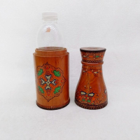 Стара българска дървена бутилка кутия, снимка 2 - Антикварни и старинни предмети - 44975529