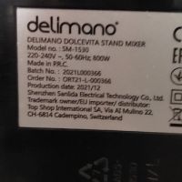 Планетарен миксер Delimano SM-1530 /Dolcevita stand mixer/, снимка 7 - Миксери - 45275644