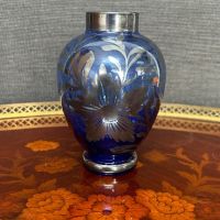 Кристална ваза Bohemia със сребро, снимка 4 - Вази - 45334658