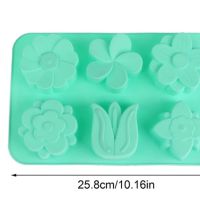 6 вида голямо цвете лале силиконов молд форма шоколад гипс сапун свещ декор, снимка 3 - Форми - 45782408