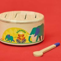 Janod Дървен барабан, образователна музикална играчка за малки деца 18+ месеца, снимка 3 - Образователни игри - 45717566