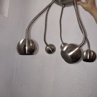 Лампа за таван сребърна с 5 чашки Нова, снимка 2 - Лампи за таван - 45648413
