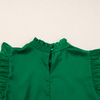 Дамски елегантен топ в зелен цвят с къдрички, снимка 9 - Други - 44989607