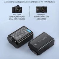 SONY RAVPower NP-FW50  зарядно+ 2 батерии , снимка 2 - Батерии, зарядни - 45520204