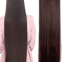 Качествена дълга коса/ цял екстеншън за по-голям обем и дължина на косата 100гр, дължина 60см, снимка 2 - Аксесоари за коса - 44960181