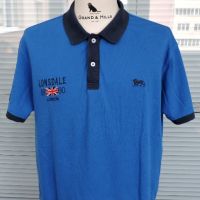 Lonsdale - мъжка  синя  тениска с яка размер XL, снимка 6 - Тениски - 45269559