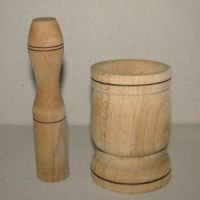 Дървен хаван 10 см дървено хаванче, съвсем запазен, чист, снимка 3 - Аксесоари за кухня - 45513304