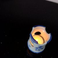 💙Поставка за чаена свещ ръчно рисувана, стил Delft , снимка 2 - Други - 45147687