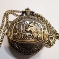 Уникален джобен часовник - "Вълчо семейство", снимка 1 - Джобни - 45445467