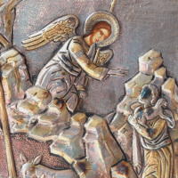Сребърна икона"Раждането на Христос "сребро 950, снимка 8 - Икони - 44970917