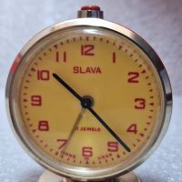 Механичен! Настолен Часовник SLAVA, 11rubis, СССР, снимка 2 - Антикварни и старинни предмети - 45353018