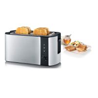 Тостер - Severin Long Slot 4-slice toaster, 1400W, brushed stainless steel, снимка 2 - Тостери - 45119818