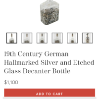 Стара кристална бутилка със сребърен обков-сребро 900, снимка 14 - Антикварни и старинни предмети - 44942499