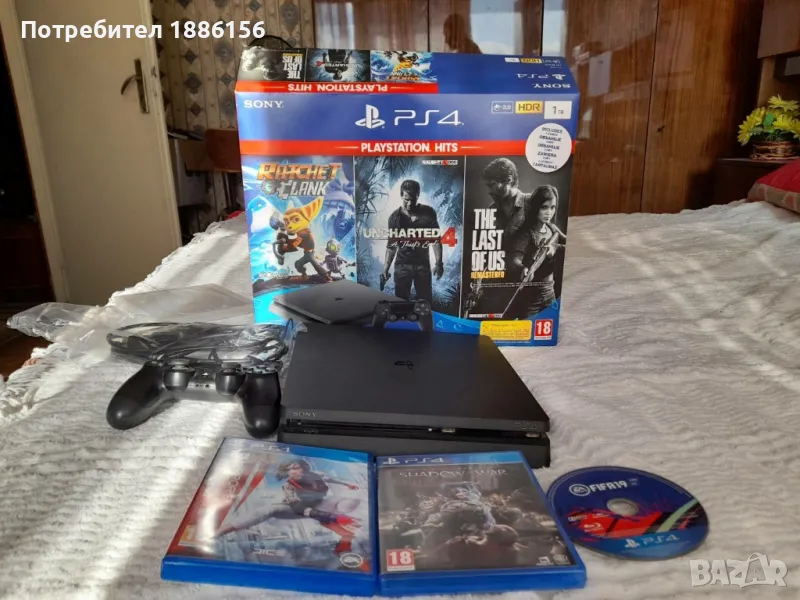 ps4 слим  500 гб перфектен, снимка 1