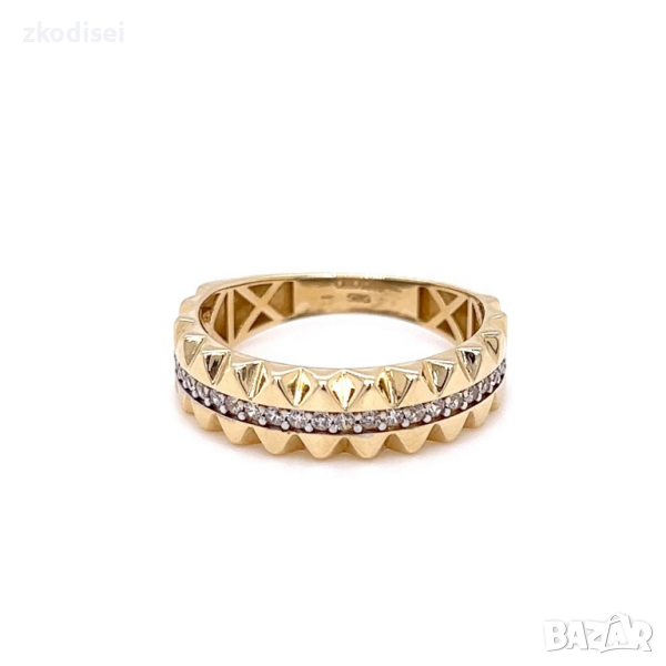 Златен дамски пръстен 2,96гр. размер:57 14кр. проба:585 модел:23086-1, снимка 1