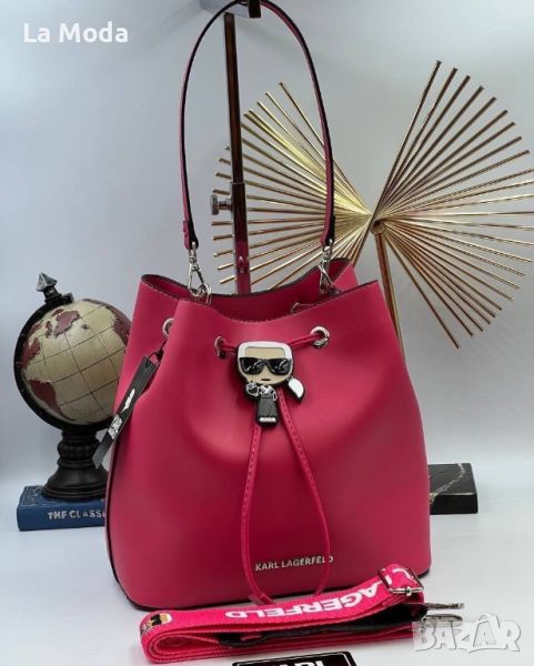 Дамска чанта розова Karl Lagerfeld реплика, снимка 1