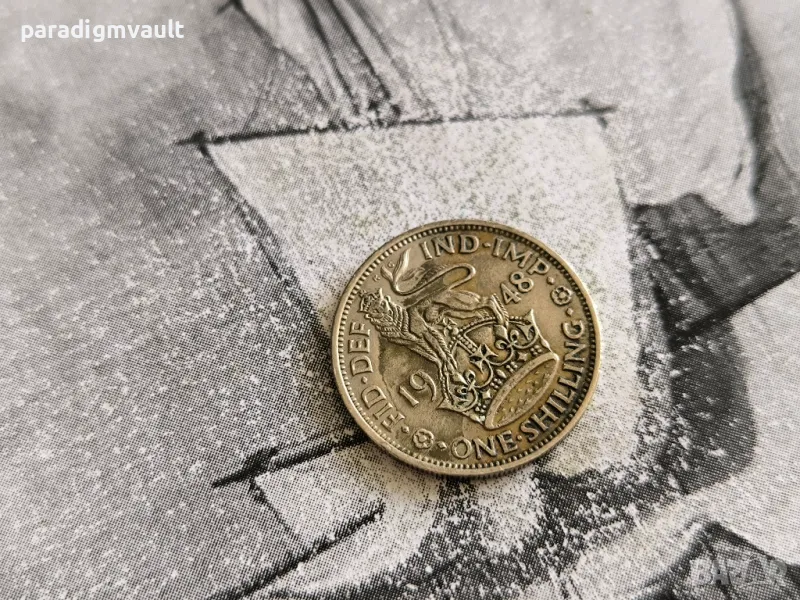Монета - Великобритания - 1 шилинг | 1948г., снимка 1