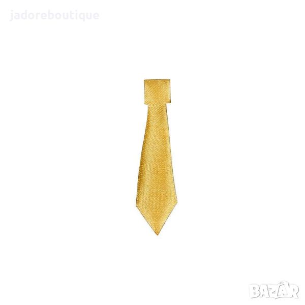 Самозалепващ декоративен елемент Вратовръзка - златиста, снимка 1